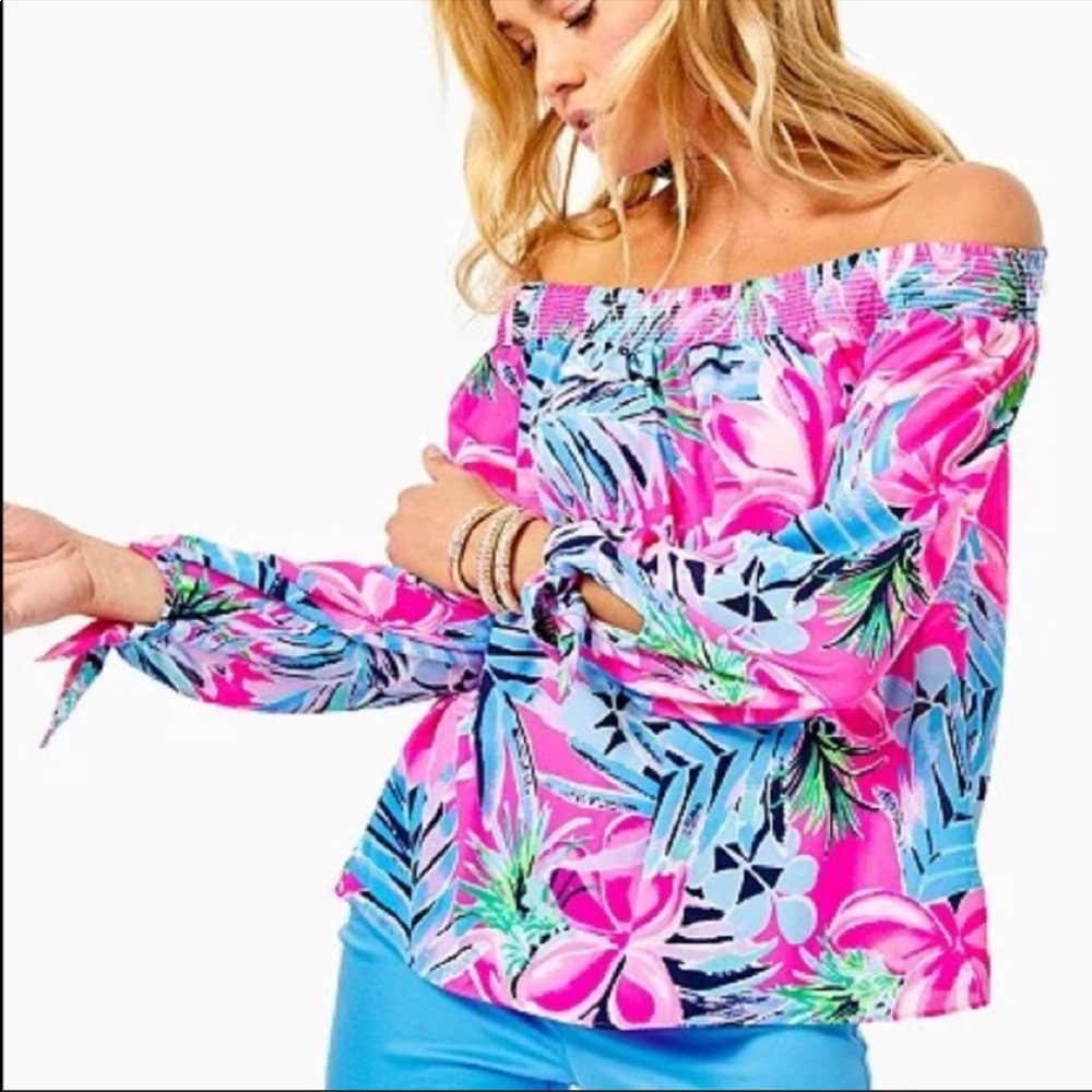Lilly Pulitzer off the shoulder top